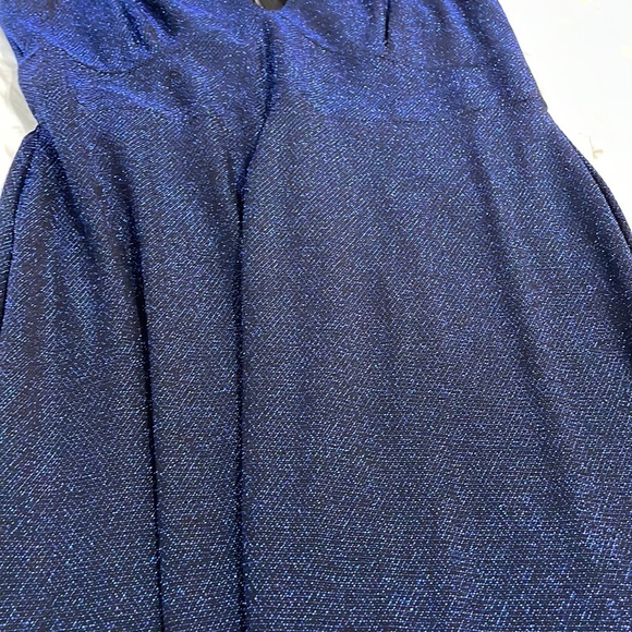 Calvin Klein Midnight Blue Metallic Formal Dress. - Picture 6 of 6